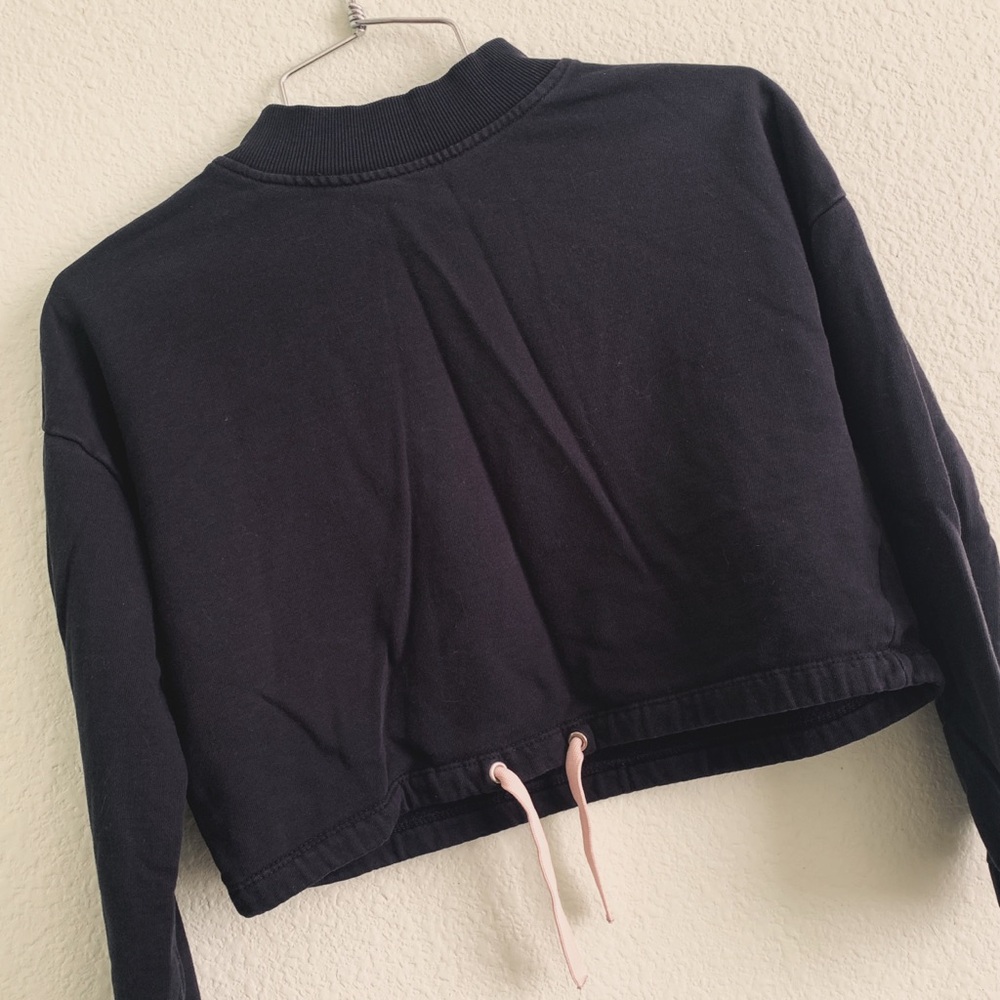 H&M cropped pullover sweater (kids 12) black long sleeve XS